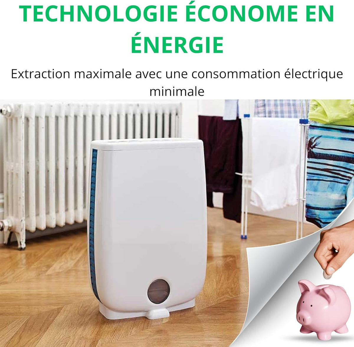 Meaco DD8L Junior Déshumidificateur par dessication - idéalment adapté à une utilisation dans les locaux non chauffés (en dessous de 10 C) - fonction auto-restart