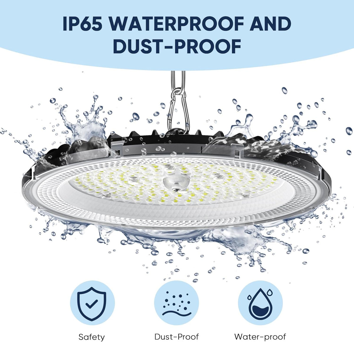 6 PC 200W UFO LED Lights Projecteur,Spot intérieur 30000lm 6000k Froid Blanc, LED High Bay Light ip65 imperméable