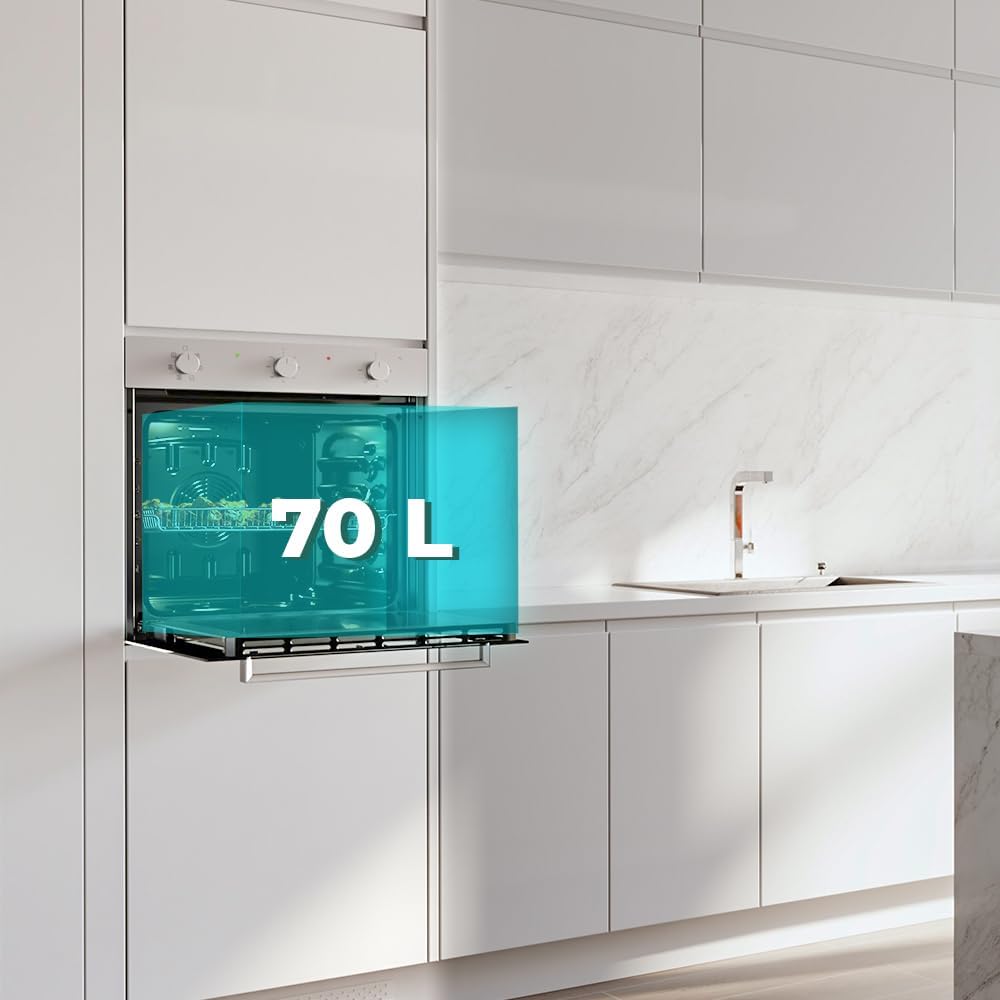 Cecotec Four intégrable multifonctions Bolero Hexa M236000 Inox Time A.Four multifonctions Capacité de 70 L, 6 fonctions, classe A, 2800 W