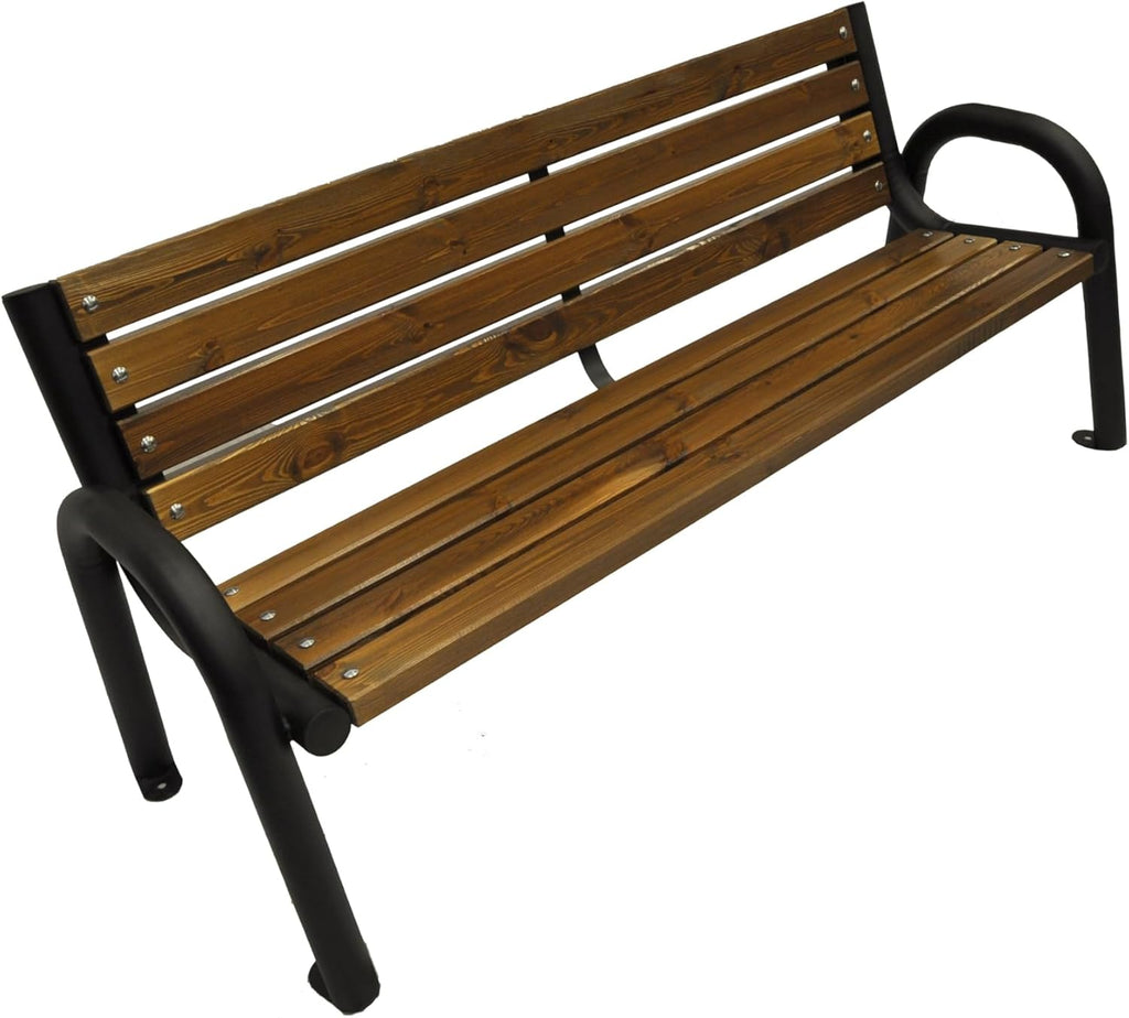Primario Grande Banc de jardin, banc de parc, en bois, meubles de jardin, avec capacité de charge de 350 kg, résistant aux intempéries, design scandinave Primario noyer, 200 cm, longueur totale du