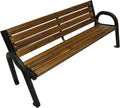 Primario Grande Banc de jardin, banc de parc, en bois, meubles de jardin, avec capacité de charge de 350 kg, résistant aux intempéries, design scandinave Primario noyer, 200 cm, longueur totale du