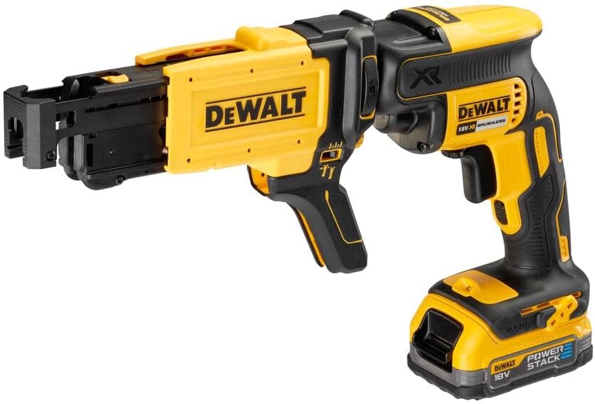Visseuse Plaques de Plâtre Brushless 18V XR 5.0Ah Li-Ion - DCF620P2K-QW - Tournevis Électrique sans Fil avec 2 Batteries et Chargeur - Vitesse à Vide 0-4400tr/min - 435W