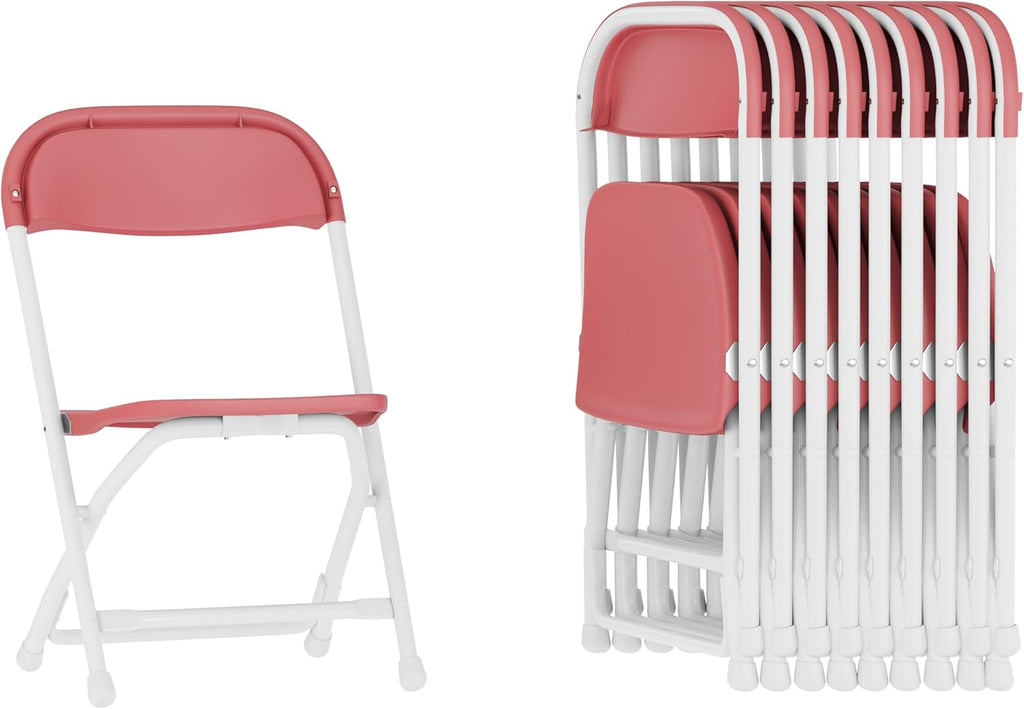 Flash Furniture Lot de 10 chaises Pliantes en Plastique pour Enfants, Bordeaux, Lot de 10