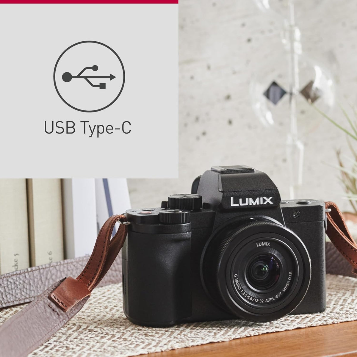 Panasonic Lumix G100D | Appareil Photo Hybride + Objectif Lumix 12-32mm (Capteur 4/3 20.3MP, Vidéo 4K/ 30p, OZO Audio by Nokia, Mode Selfie Vidéo, Stab.) Noir – Version Française