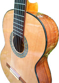 Marce Ana - Guitare Clasica espagnole d'étude Caisse Harmonica de bois de Etimoe, deux profils en noir, touche de cèdre naturel. Taille adulte
