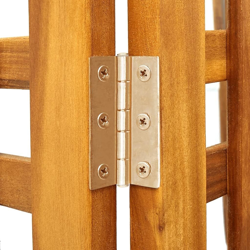 Paravent intérieur 3 Panneaux Pliables, Séparateur de pièce, Ecran d'Intimité Paravent Chambre à Coucher Maison Balcon, 121x2x170 cm Bois d'acacia