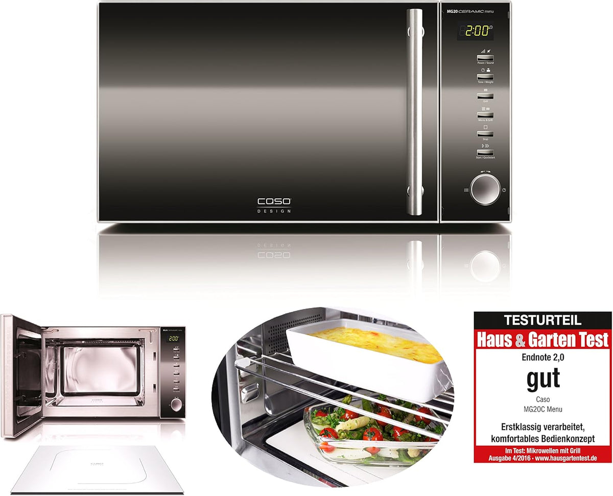 Caso Micro-ondes MG Ceramic Menu 2 in 1 20 l Edelstaahl