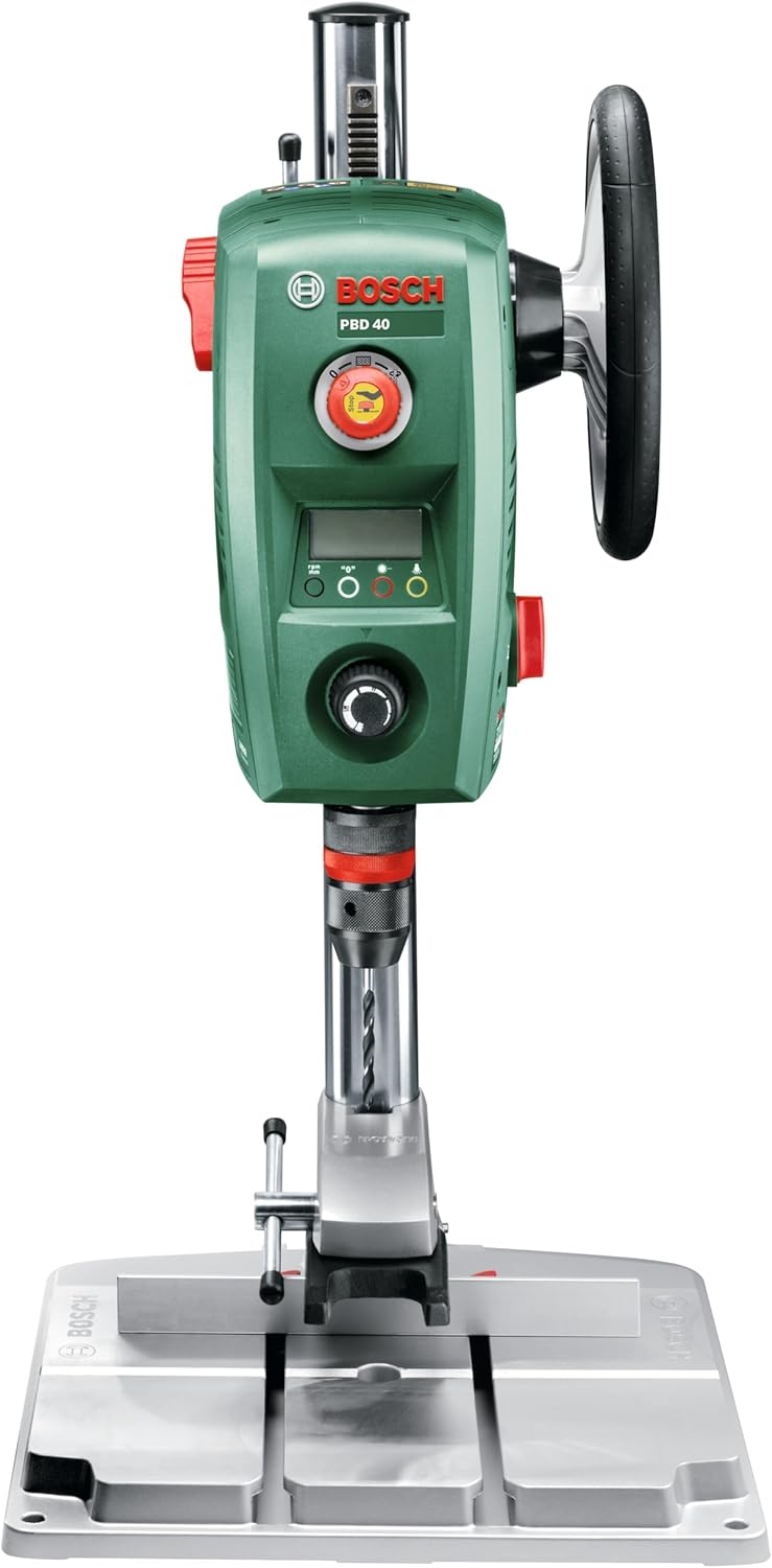Bosch perceuse à colonne PBD 40 (710 W, diamètre d'alésage max. dans l'acier/le bois : 13 mm/40 mm, course de perçage 90 mm, emballage carton)