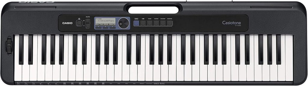 CT-S300AD 61 Touches Tactiles Touches, Pitch-Bend Wheel Clavier Electronique Portable Noir avec Adaptateur AC inclus