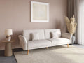 DecoInParis Canapé clic clac 3 Places en Tissu Beige Chili