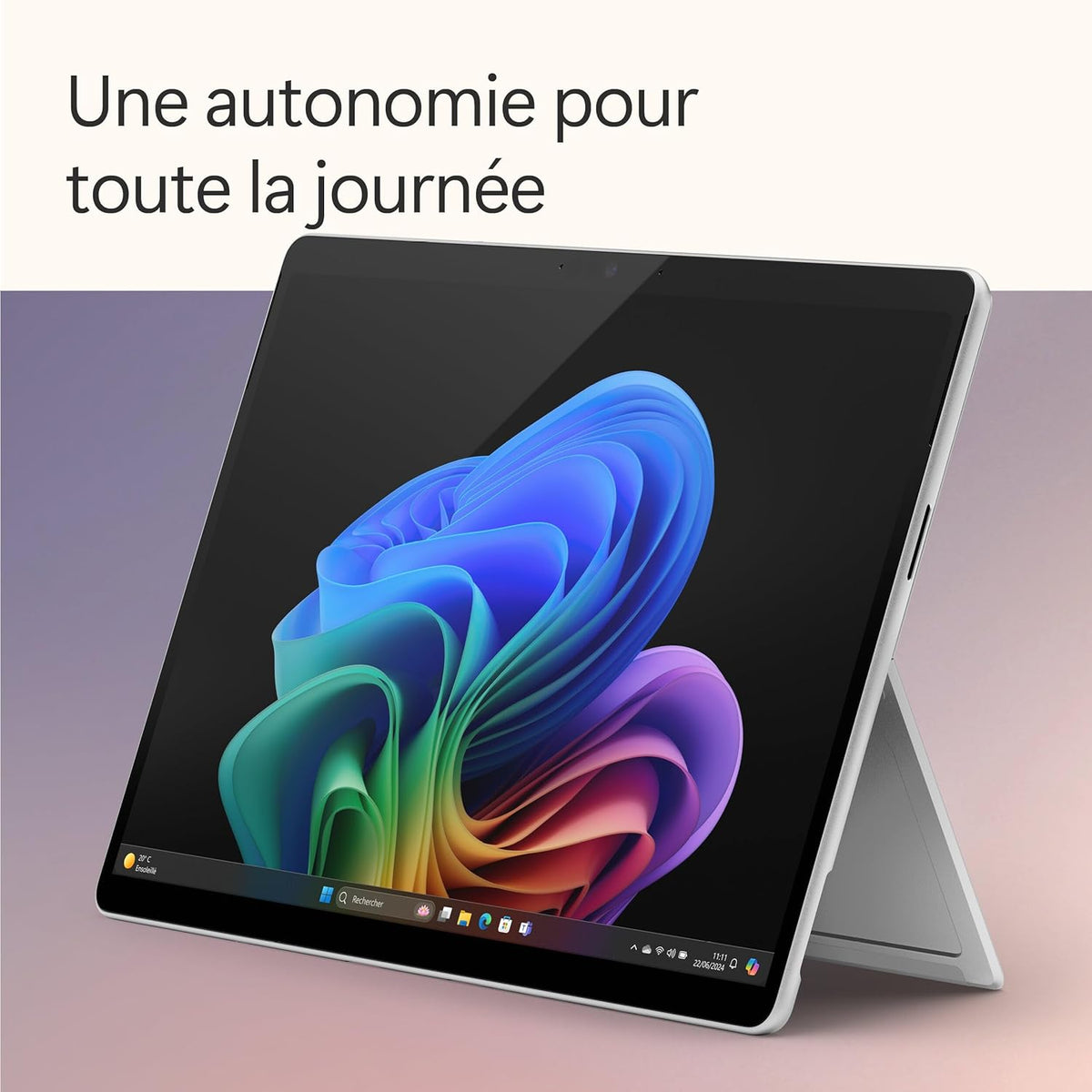 Microsoft Surface Pro (Chargeur Non Inclus) | Copilot+ PC | Ecran Tactile OLED 13 | Snapdragon® X Elite | 16Go RAM | SSD 512To | Dernier Modèle, 11ème Edition | Platine