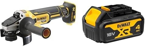 Meuleuse Burshless XR 18V 5Ah Li-Ion - DCG405NT-XJ - Meuleuse Électrique sans Fil avec Coffret TSTAK & Batterie XR 18V 4 Ah Li-Ion - DCB182-XJ - Compatible Avec Tous Les Outils