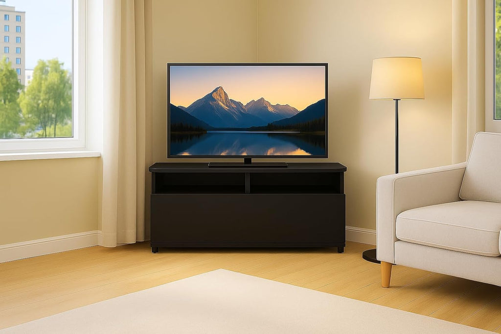 Sonorous - Meuble TV d'angle Largeur : 100 cm. Couleur : noir. Réf. TRD-100 NN.