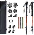 TENPLAY Bâton de randonnée en aluminium 7075 avec poignées antidérapantes en EVA, verrouillage rapide à levier, 3 sections pliable, 135 cm, léger, 0,2 kg, bâtons pour randonnée, alpinisme, randonnée,