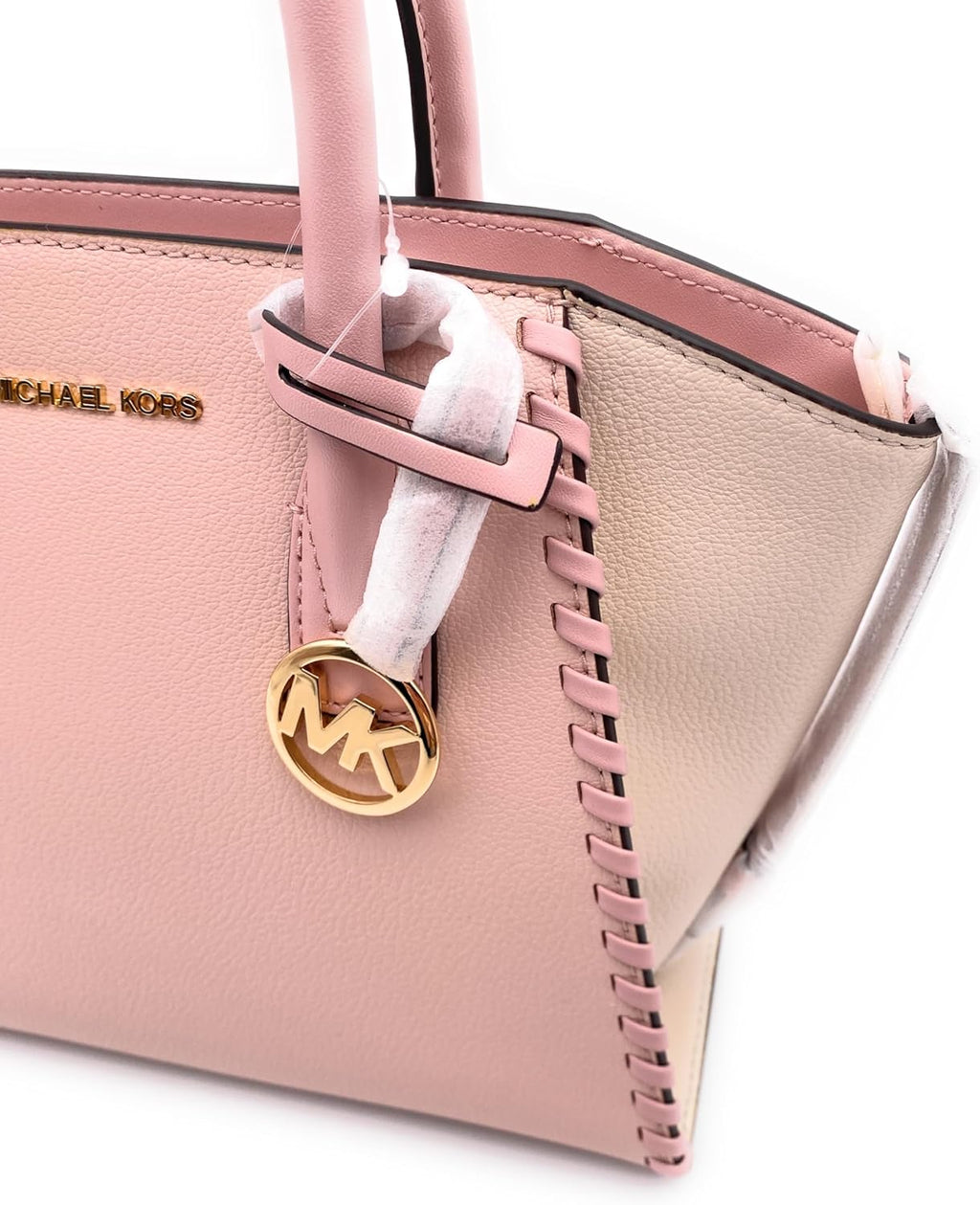 Sac pour femme I Satchel I Sac à main I Sac à bandoulière I Modèle : AVRIL I Rosé I 30 x 20 x 12 cm (l x H x P) I Logo MK I Matelassé I Sac pour femme