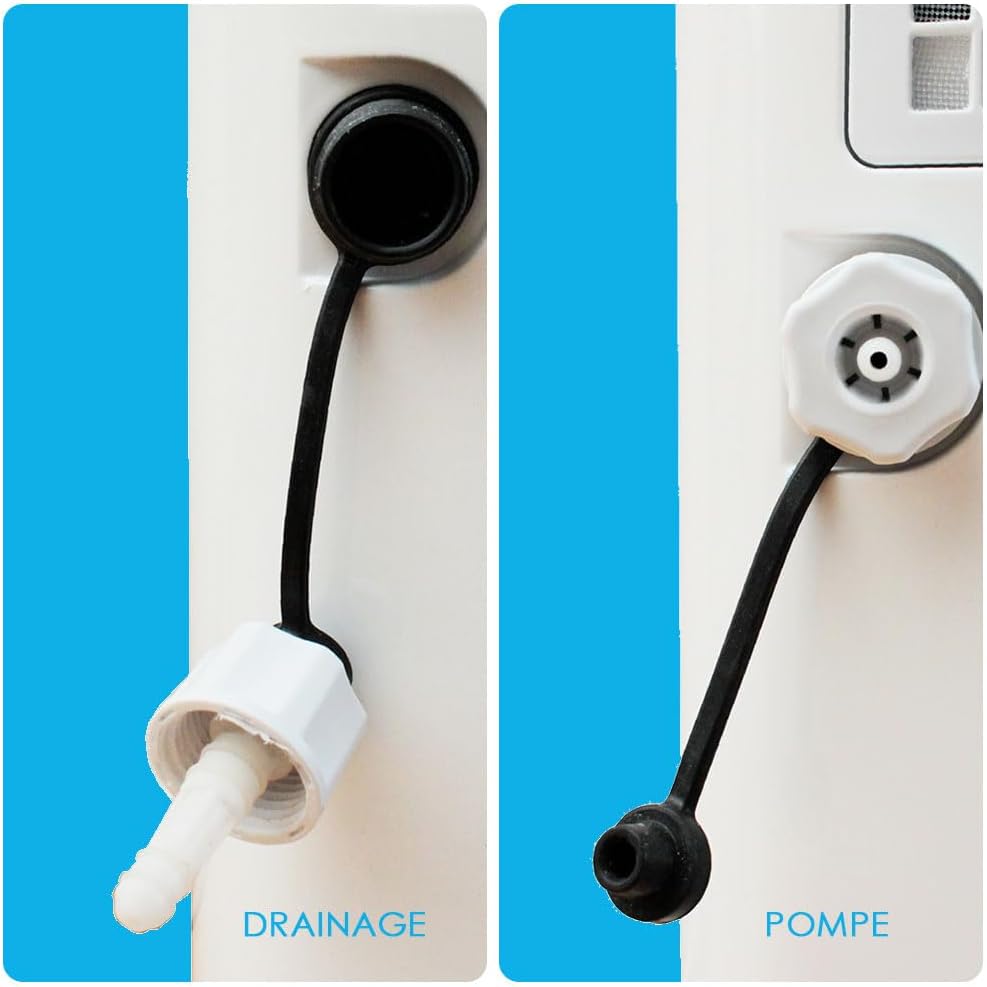 Air&Me Déshumidificateur ROHAN 50L/j avec pompe – Connecté, puissant & silencieux, idéal 200m². Volet oscillant, grande autonomie.