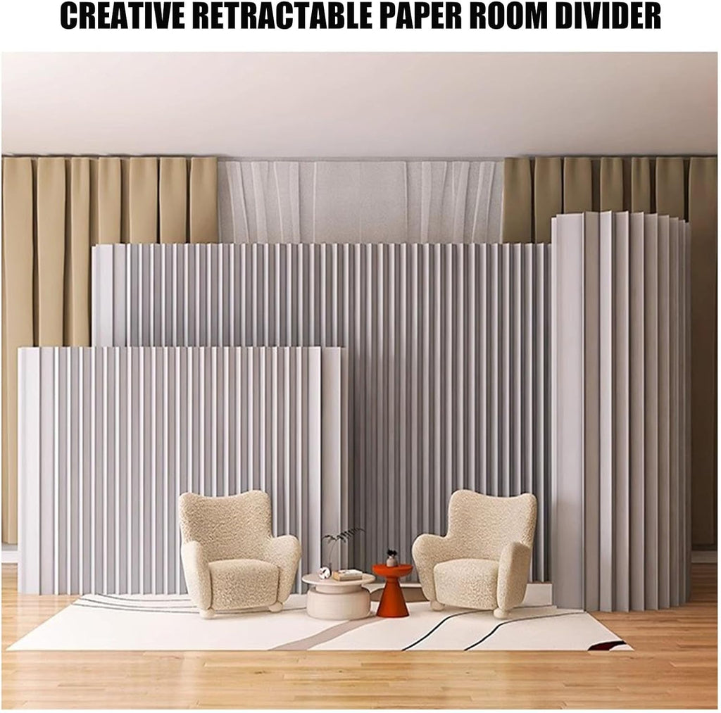 Paravent Interieur Cloison De Séparation Pliable En Papier, Séparateur De Chambre Intérieure Moderne, Partition De Bureau De Diviseur De Mur Indépendante Pour La Décoration De La Chambre À Coucher Du