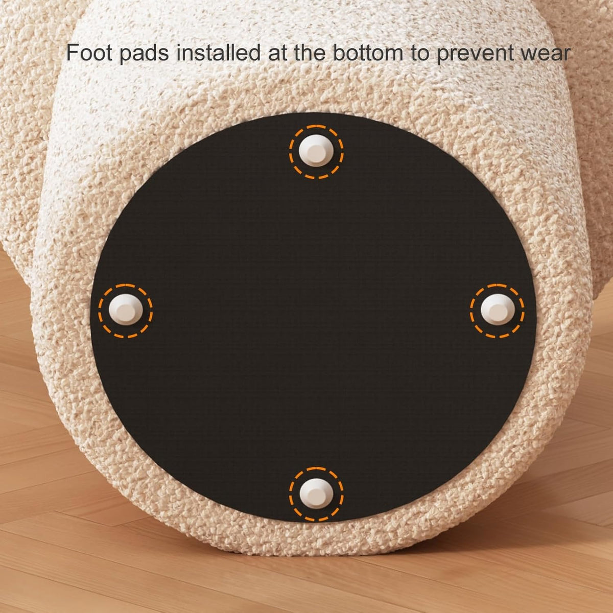 Tabouret de coiffeuse compact en forme de champignon – Design robuste et confortable pour chambre à coucher confortable, décoration élégante, sièges peu encombrants, idéal pour le maquillage et la
