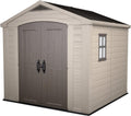 KETER Abri de jardin FACTOR 88 - 6,3m2 257 x 255 x 243 cm beige et marron K209875