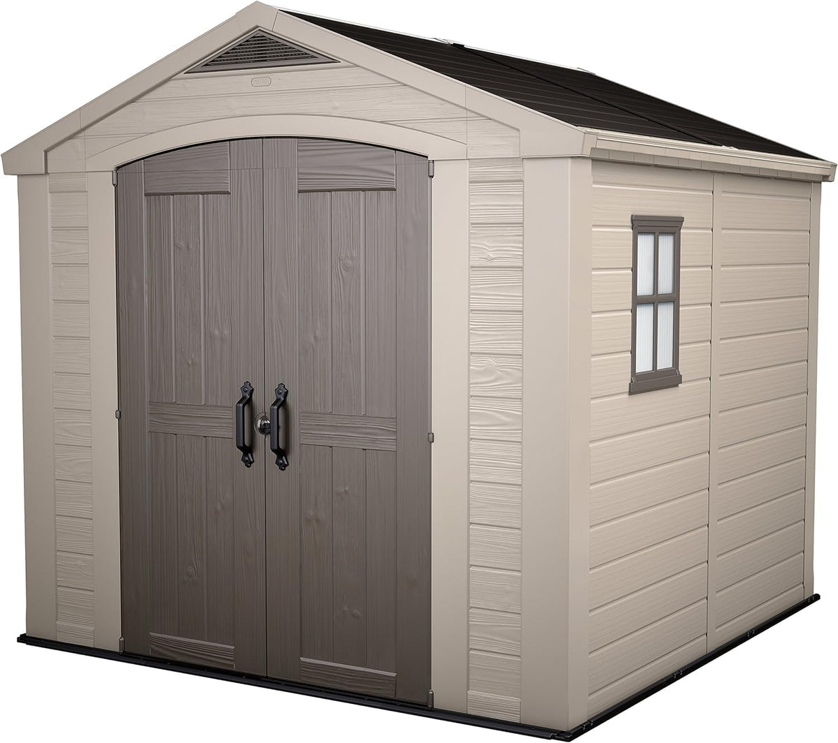KETER Abri de jardin FACTOR 88 - 6,3m2 257 x 255 x 243 cm beige et marron K209875
