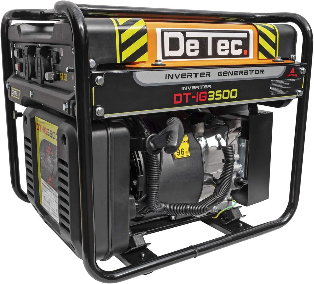DeTec. Groupe électrogène à onduleur Inverter 3,5 kW numérique 230V Generateur a Essence