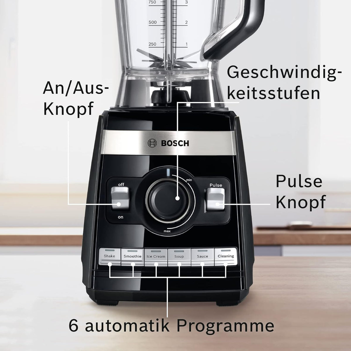 Bosch MMBH6P6BDE mixeur Robot mixer 1600 W Noir