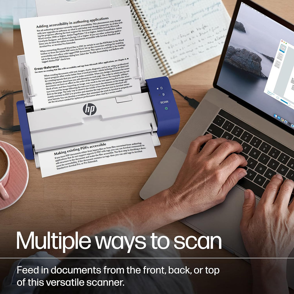 Scanner de Documents et Photo Portable Duplex USB avec Plateau à Flux Automatique pour Scanner numérique Portable 2 côté