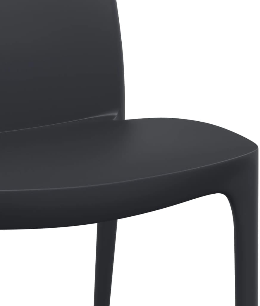 ZEYUAN Chaises de Jardin Lot de 2 Anthracite 50x46x80 cm polypropylène,Table De Jardin,Chaise De Jardin Aluminium,Chaise Jardin Plastique