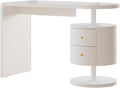 Vicco Bureau Lara, Blanc Haute Brillance, 120 x 50 cm avec 2 tiroirs