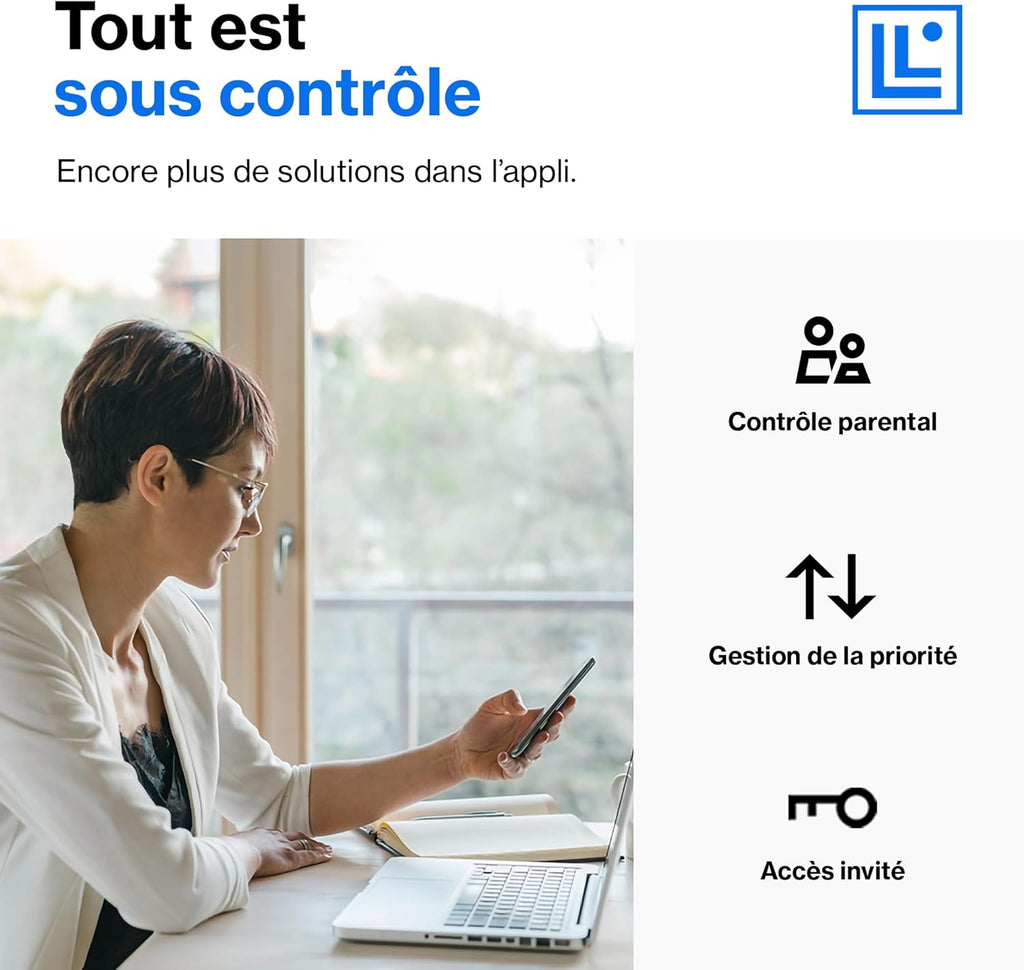 Linksys Système WiFi 6 Mesh triple bande Velop MX12600 (AX4200) (routeur WLAN, jusqu'à 830 m2, pour plus de 120 appareils, pack de 3, blanc)