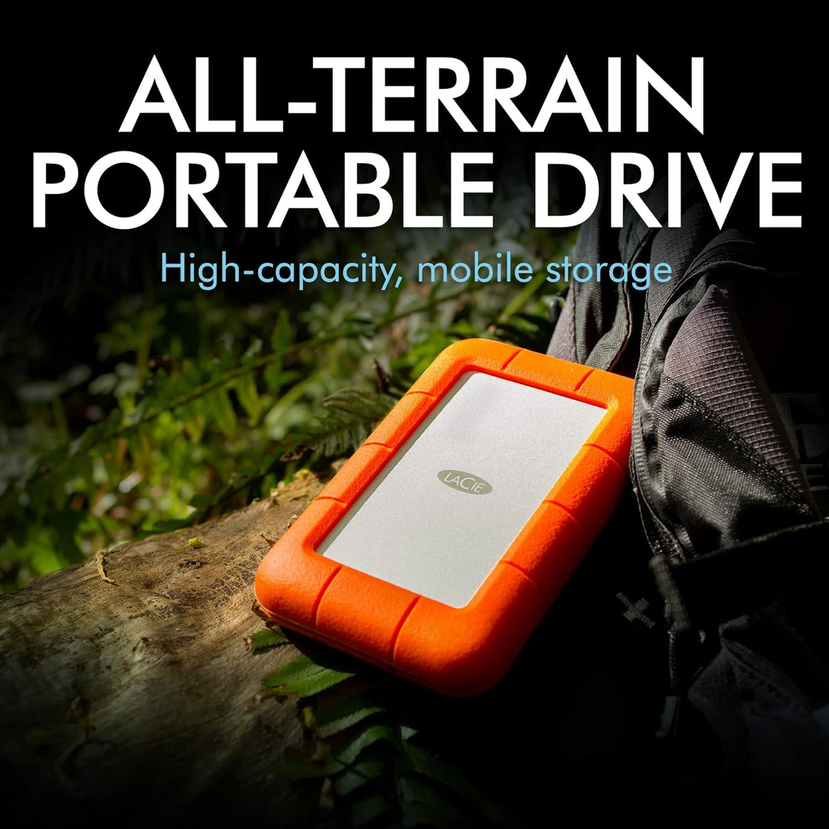 LaCie Rugged USB-C 4To, Disque Dur Externe Portable HDD, PC Mac iPad & iPhone, Data Rescue Service (STFR4000800)