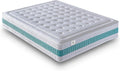 NATURELITS Matelas 180X200 cm Ferme Moyenne Haut Confort Double Hiver Été Noyau à Ressort Ensaché Ressorts Ensachés Mousse à Mémoire Couleur Gris Serene Hybrid Épaisseur 30 cm