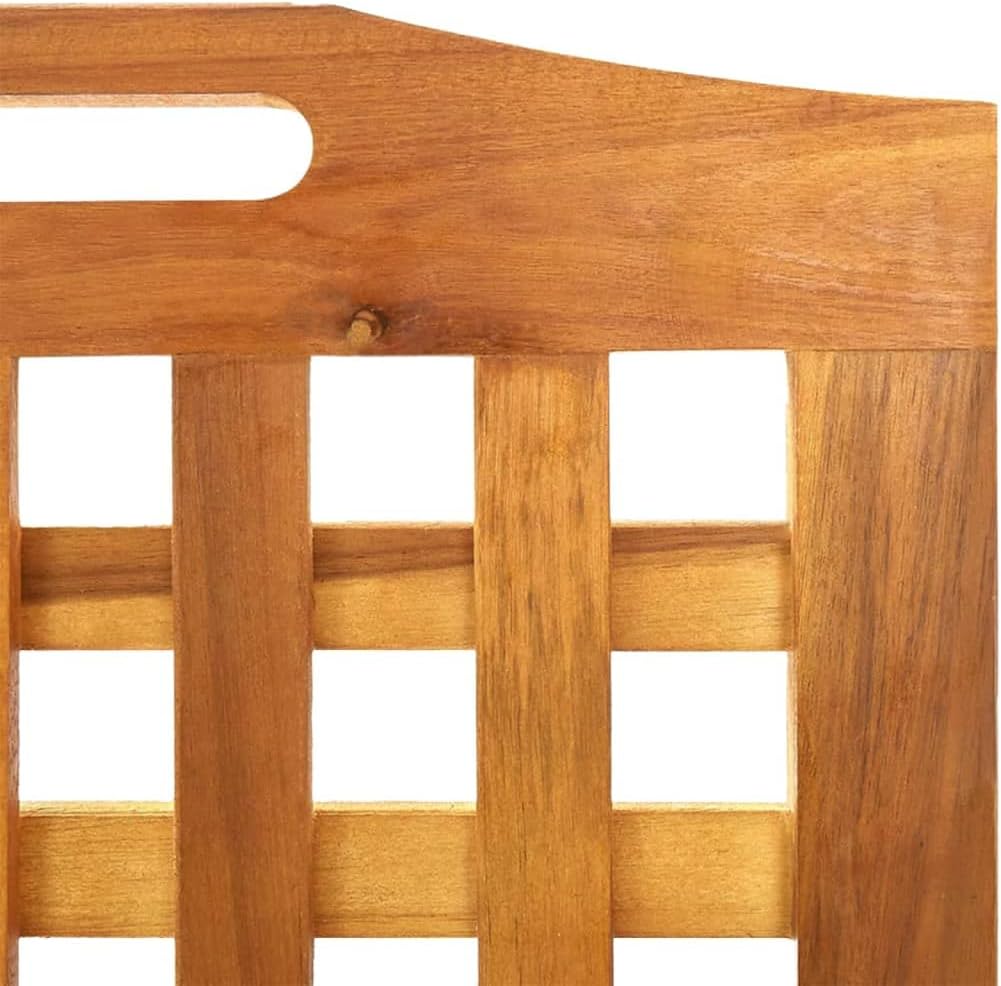 Paravent intérieur 3 Panneaux Pliables, Séparateur de pièce, Ecran d'Intimité Paravent Chambre à Coucher Maison Balcon, 121,5x2x180 cm Bois d'acacia