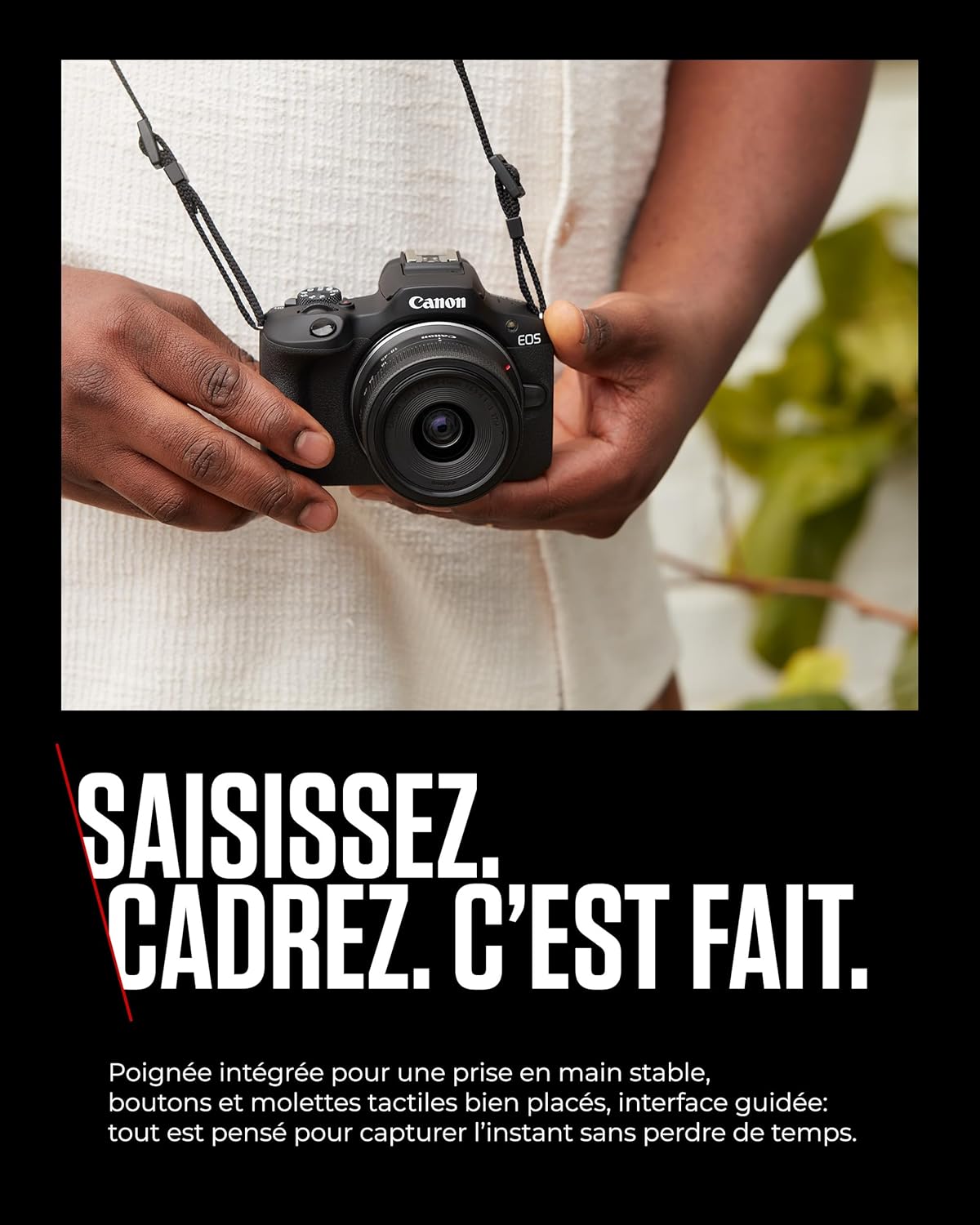 Canon EOS R100 Appareil Photo avec Objectif RF-S 18-45mm F4.5-6.3 is STM, Appareil Photo Hybride APS-C, Autofocus CMOS Dual Pixel, Vidéo 4K, Prise de Vue en Continu Jusqu’à 6,5 IPS, Wi-FI & Bluetooth