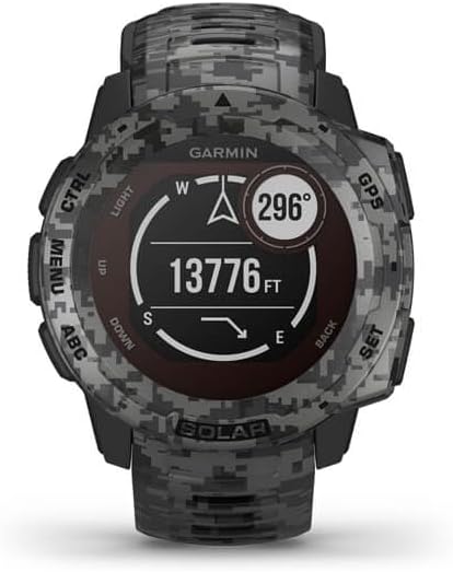 Instinct Solar Camo Edition - Montre GPS de Plein air Robuste avec Chargement à l'énergie Solaire - Noir