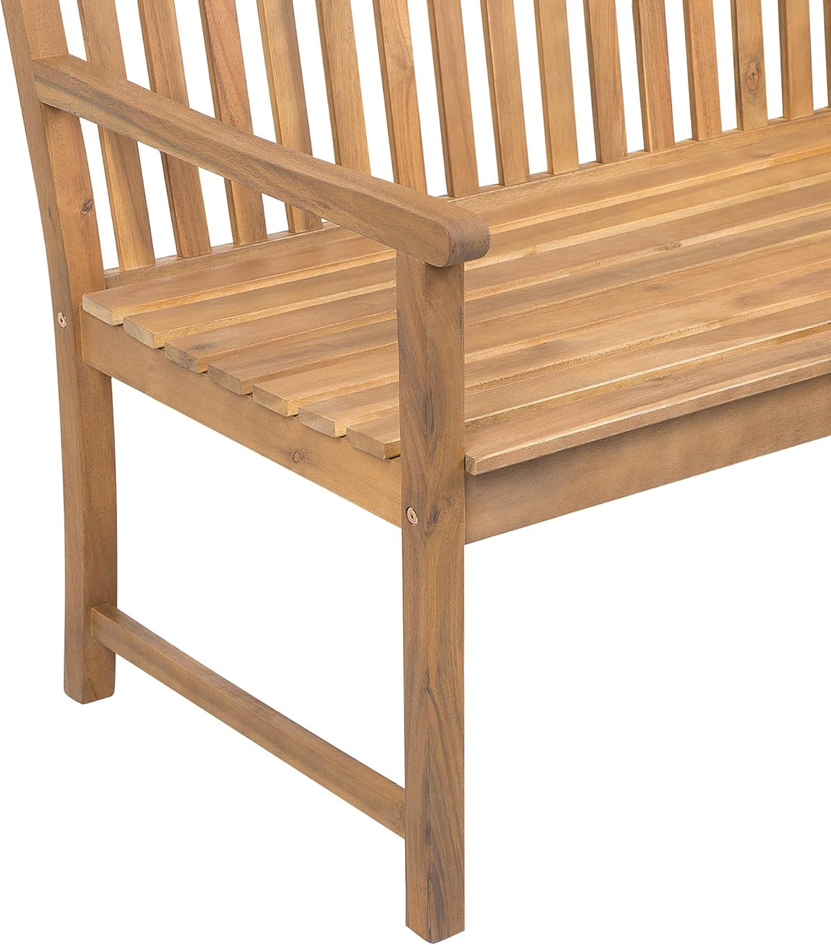 Beliani Banc de Jardin ou Terrasse 180 cm en Bois d'Acacia Certifié de Marron Clair Durable et Facile à Entretenir Design Traditionnel