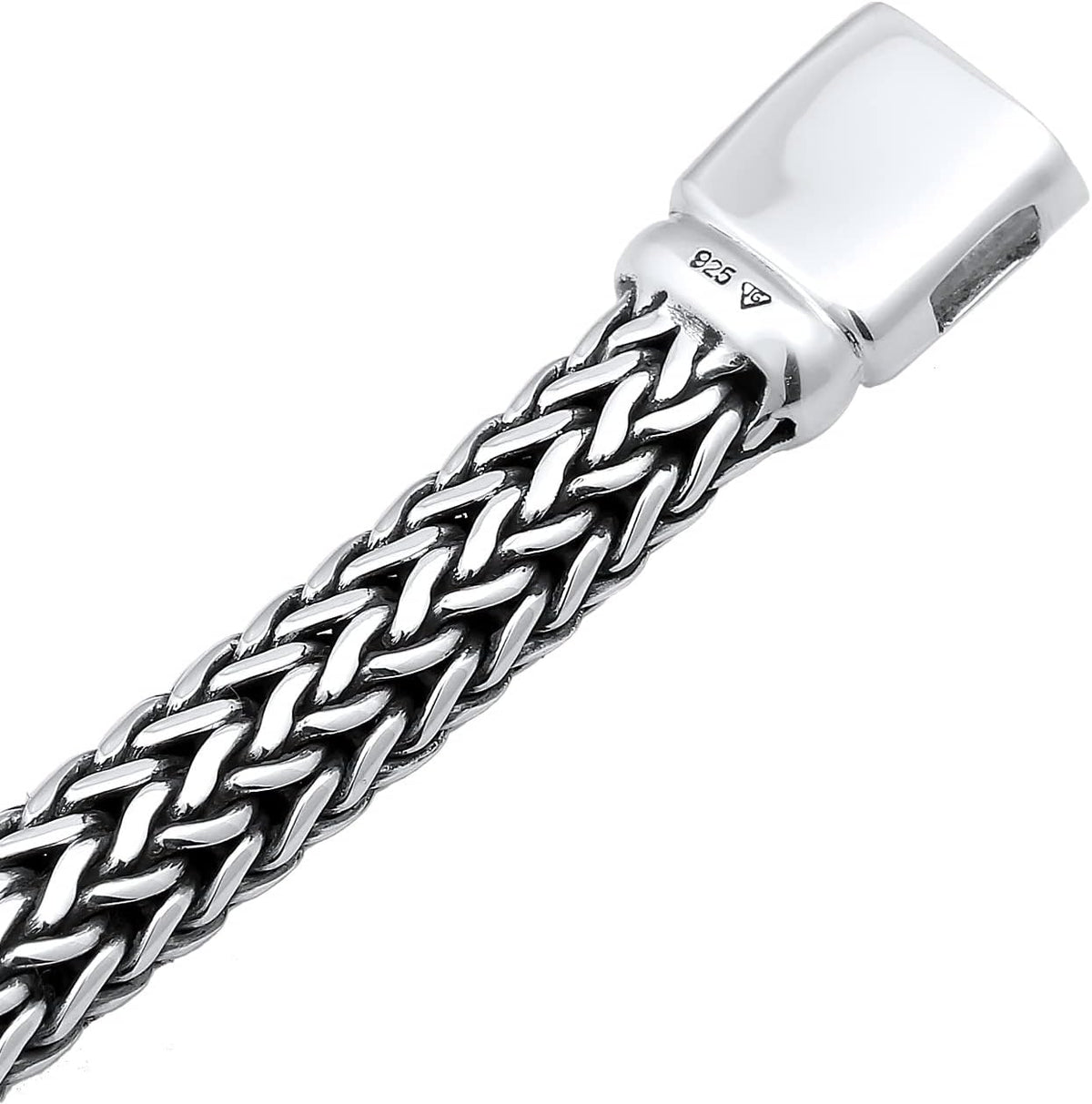 Bracelet Kuzzoi en argent - Fait à la main - Pour hommes - Avec gravure Kuzzoi - 10 mm de large - 66 g - 335204