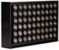AllSpice étagère à épices en bois noir mat, comprend 60 pots en verre, étiquettes et accessoires