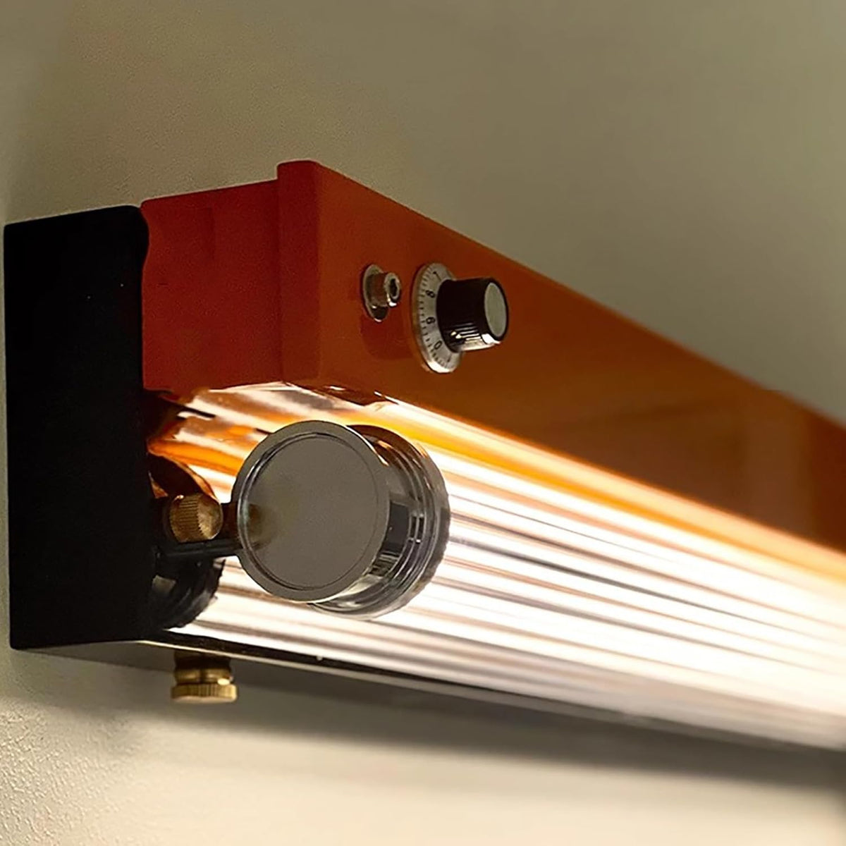 Lampe de coiffeuse de style rétro avec bouton à intensité variable, éclairage de salle de bain nostalgique pour miroir, solution élégante