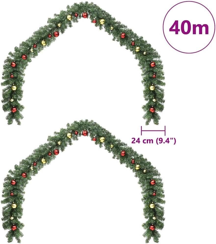 INLIFE Guirlande de Noël avec 600 LED 2 pcs Vert PVC-42016693