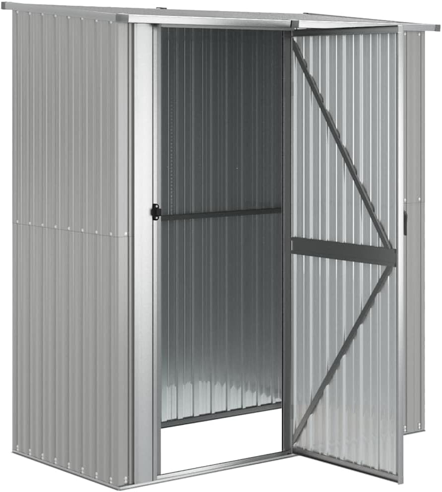 vidaXL Abri de Jardin Hangar de Stockage Abri de Rangement Remise à Outils Maison d'Extérieur Gris 180,5x97x209,5 cm Acier Galvanisé