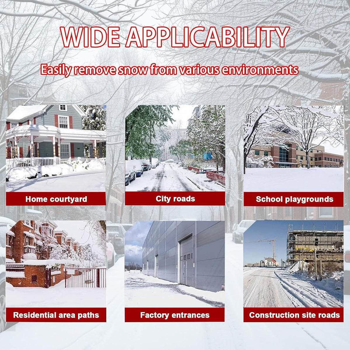 ORIDLECTAL Fraise à Neige, Deneigeuse Electrique, Déneigement pour Allées, Batterie 20V 4Ah, Moteur Haute Puissance 1200W, Portée 16cm, Léger et Facile à Manipuler