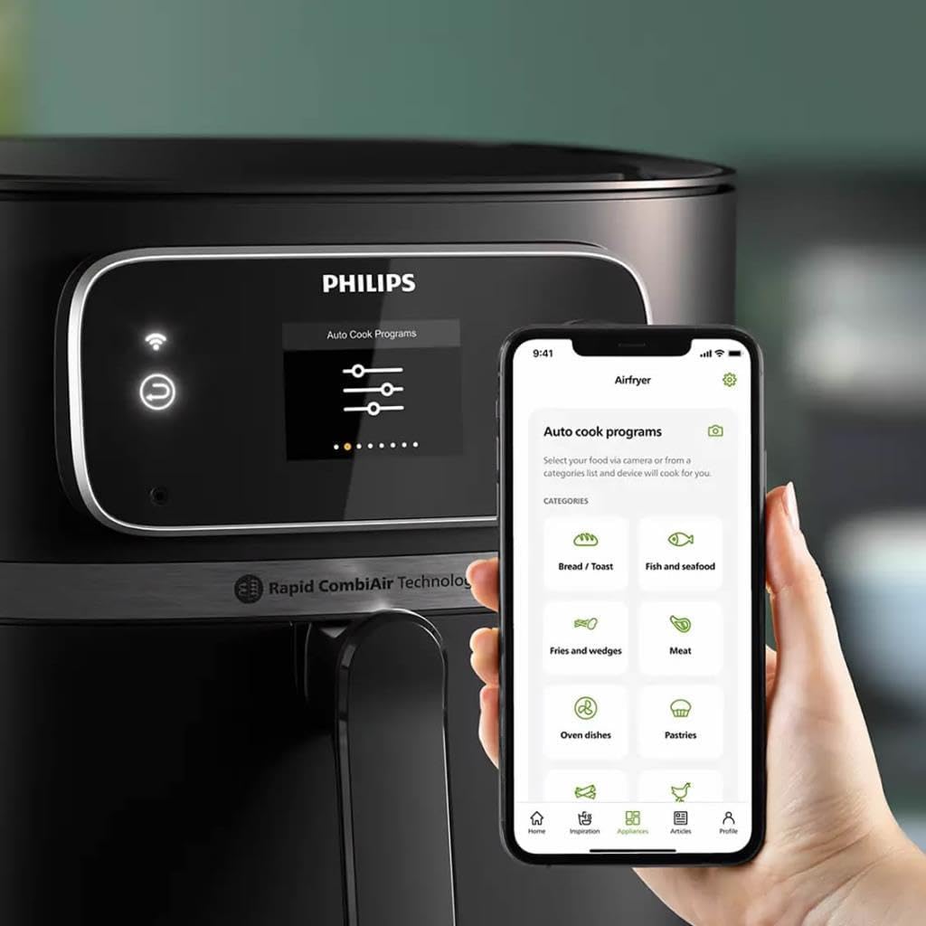 Friteuse à air chaud HD9880/90 Airfryer Connecté XXL noir Série 7000