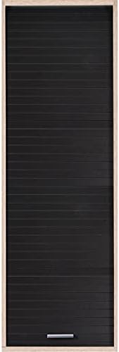 SIMMOB Meuble de Cuisine Haut Chêne Rideau Noir 4 Niches L 40 H 123.6 P 35 cm