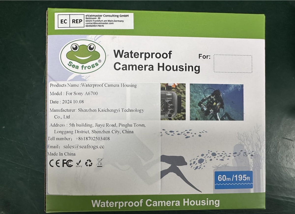 Sea frogs Boîtier étanche pour appareil photo A6400 - Peut être utilisé avec un objectif de 16 à 50 mm boîtier + filtre rouge