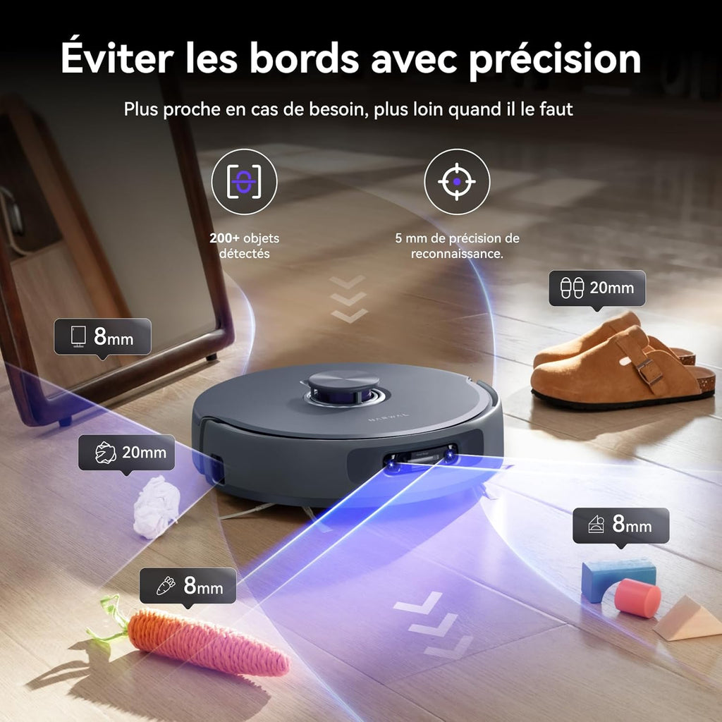 NARWAL Freo Z10 Ultra Robot Aspirateur Laveur, Balai Intelligent 18000Pa - Extension Serpillère Dynamique, Système Anti-Enchevêtrement, Nettoyage Humide/Sèche, Station Tout-en-Un