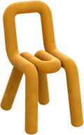 Tabouret de coiffeuse pour coiffeuse, chaise de maquillage avec siège en velours jaune, chaise confortable pour chambre à coucher pour adultes et salon, repose-pieds 46 x 76 cm