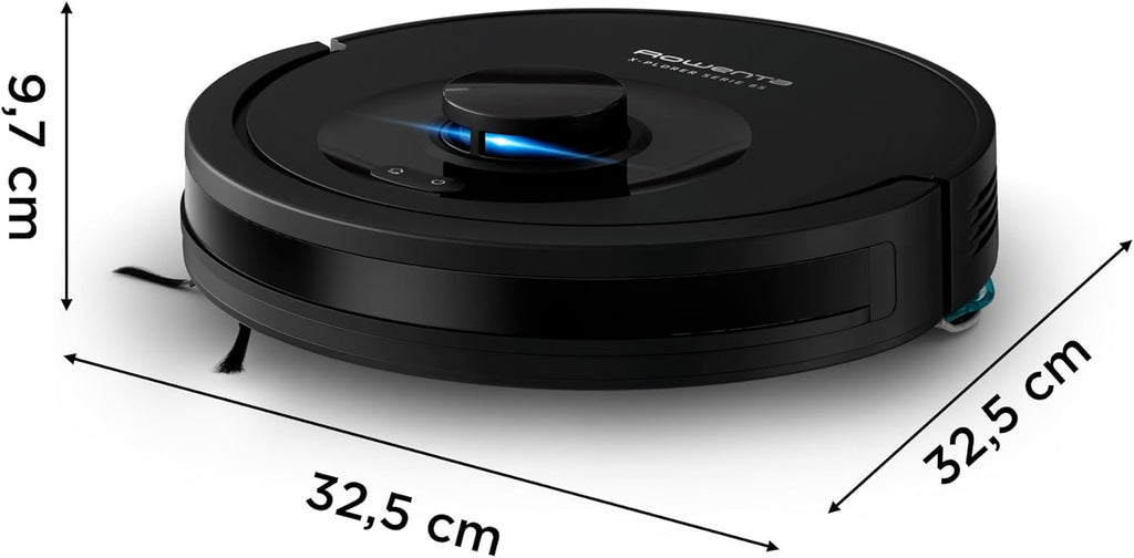 Rowenta X-PLORER Serie85+, Aspirateur robot laveur, 6000Pa, Détection laser 360°, Vidage automatique de la poussière, RR87D5FE, Noir
