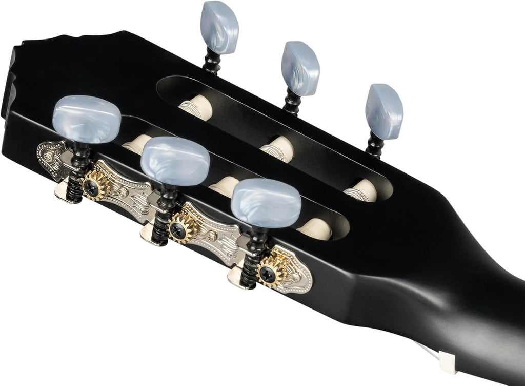 Ortega Guitars Guitare Classique Électro-Acoustique - 3/4 - Family Series - Housse Incluse - Épicéa/Acajou, Noir RCE125SBK-3/4