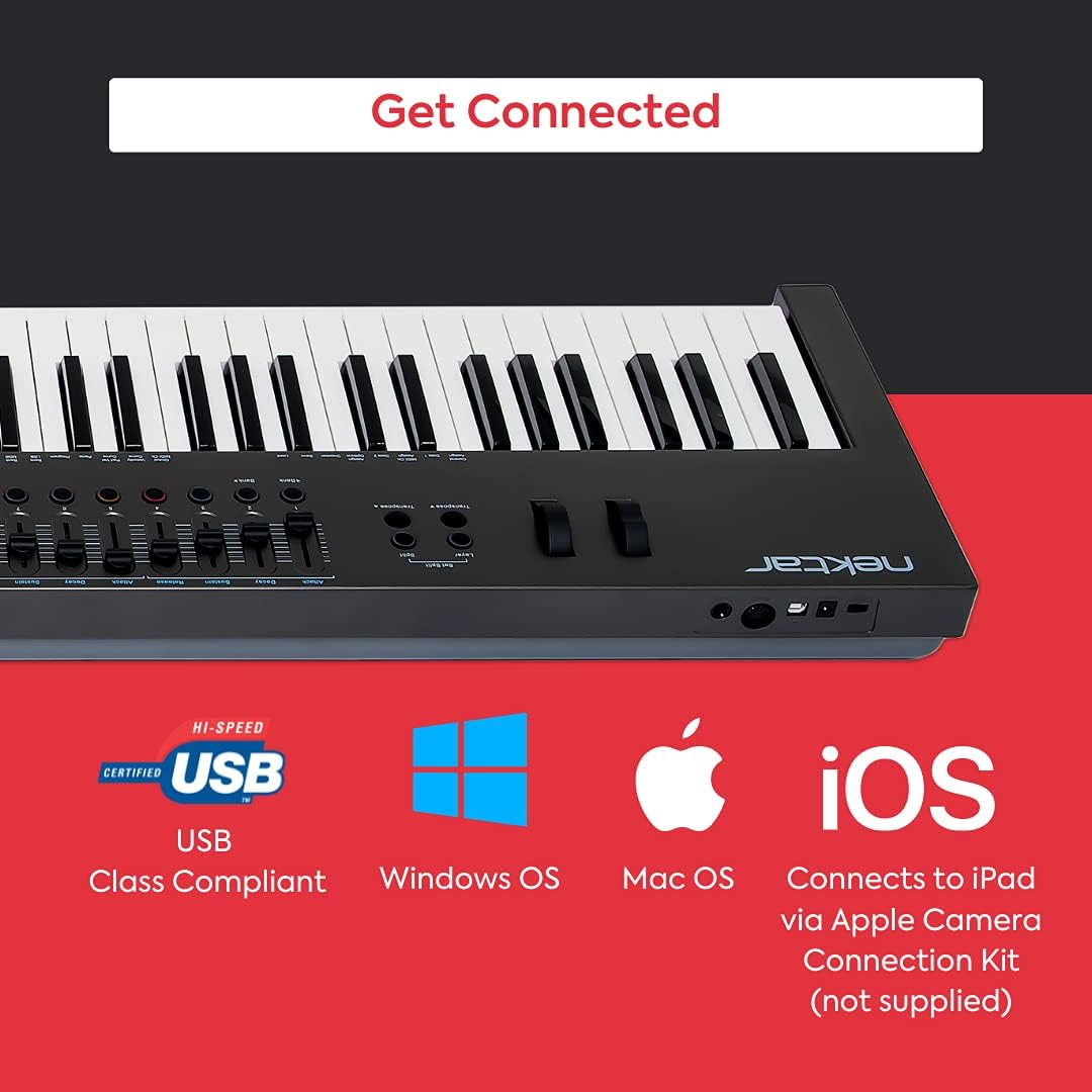 Nektar Impact LX88+ Contrôleur de clavier MIDI USB avec intégration DAW